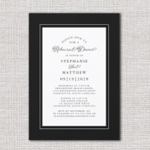 Elegante cena de Boda blanco y negro