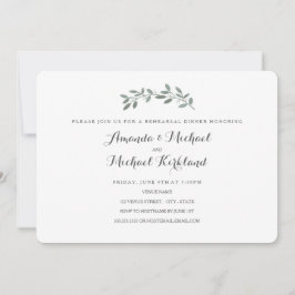 Invitación Elegante cena de Boda Eucalyptus