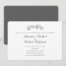 Invitación Elegante cena de Boda Eucalyptus