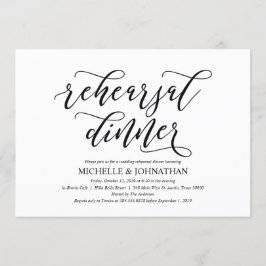 Invitación Elegante cena de ensayo de Boda ruso invita
