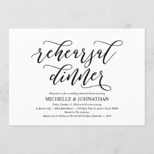 Invitación Elegante cena de ensayo de Boda ruso invita