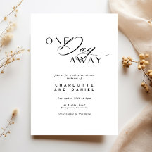 Elegante cena de ensayo de bodas a un día de dista