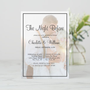 Invitación Elegante cena de ensayo fotográfico de faux Vellum