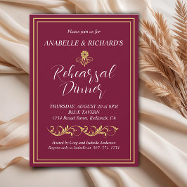 Invitación Elegante cena de ensayo victoriana