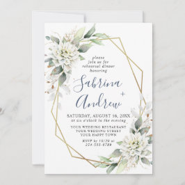 Invitación Elegante cena de estilo rústico y ondulante