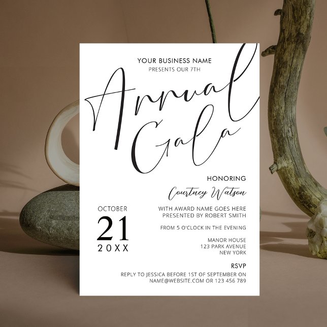 Invitación Elegante cena de gala de recaudación de fondos par (Subido por el creador)