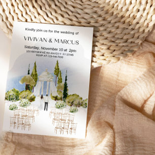 Invitación Elegante Ceremonia Boda al aire libre - Inspirada 