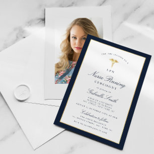 Invitación Elegante ceremonia de fondeo de enfermeras de la m