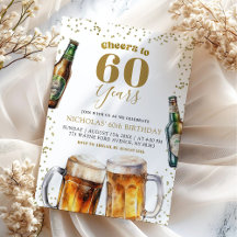 Elegante cerveza de oro vitorea a Adultos 60 años
