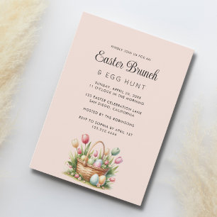 Invitación Elegante cesta floral de brunch brunch de brunch