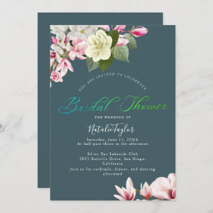 Invitación Elegante Charm Dark Sage Bridal Shower Invitacione