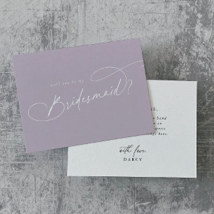 Invitación Elegante Charm Purple Serás Mi Novia