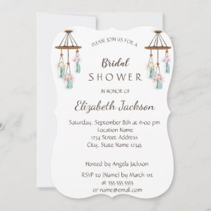 Invitación Elegante Chic, Campanas de Viento Despedida de Sol