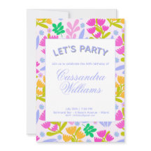 Invitación elegante chic floral al agua 50