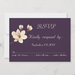 Invitación Elegante Chic Magnolia RSVP