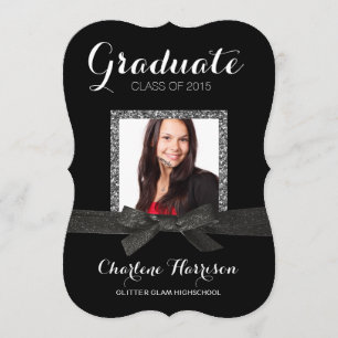 Invitación Elegante Chica de fotos de la cinta adhesiva
