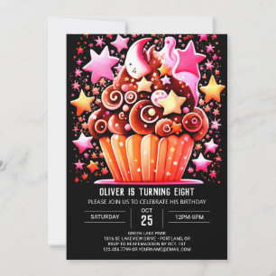 Invitación Elegante Chica de Muffin de Chocolate Delight