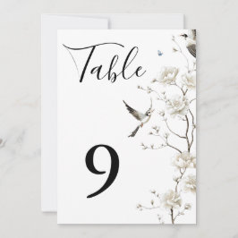 Invitación Elegante Chinoiserie Floral Garden Table Numbers