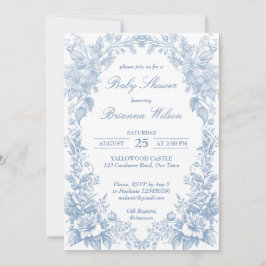 Invitación Elegante chinoiserie toile francés ducha de bebé a