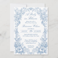 Elegante chinoiserie toile francés ducha de bebé a