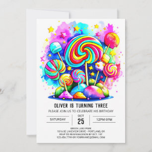 Invitación Elegante chocolate dulce Imprimible Cumpleaños