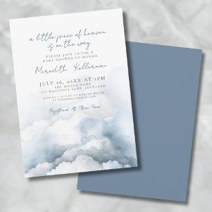 Invitación Elegante Cielo Aclarado de Azul para la Fiesta de 