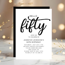 Invitación Elegante cincuenta cumpleaños 50