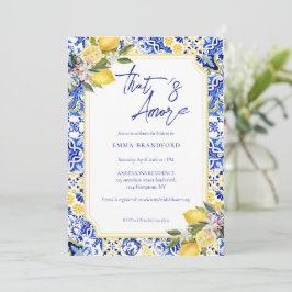 Invitación Elegante cítrico que es Amore Despedida de soltera