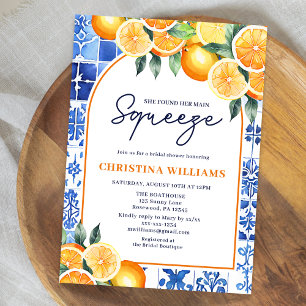Invitación Elegante Citrus Verano Principal Squeeze Bridal Du