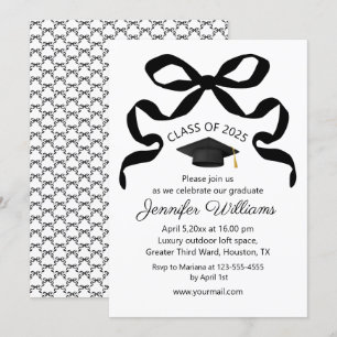 Invitación elegante clase de fiesta de graduación del arco ne