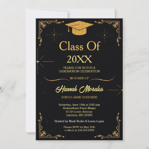 Invitación Elegante Clase de Graduación de Grado 2024