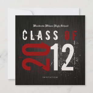 Invitación Elegante clase de oro negro y metálico de 2012