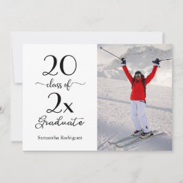 Invitación Elegante Clase de Script del Partido de Graduación