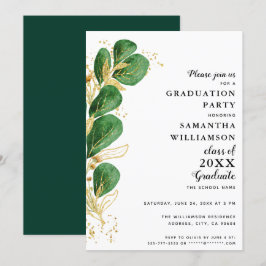 Invitación Elegante Clase de Verdor de 2025 Graduación
