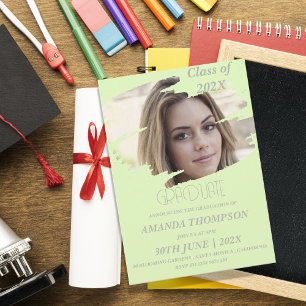 Invitación Elegante Clase Del Partido De Graduación De Foto G