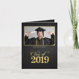 Invitación Elegante clase fotográfica del Partido de Graduaci