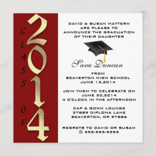 Invitación elegante clásica linda 2014 de la