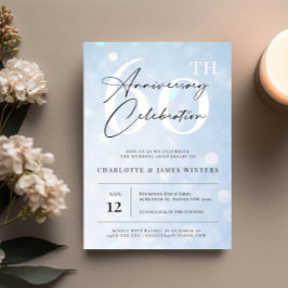 Invitación Elegante clásico aniversario de 60 años en acuarel