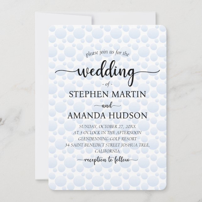 Invitación Elegante clásico Boda Minimalista de Ceremonia Sim (Anverso)