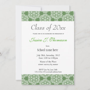 Invitación Elegante, clásico, graduación de fotografía gráfic