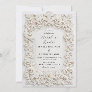 Invitación Elegante Clásico Marco Barroco Nuestra Boda Boda