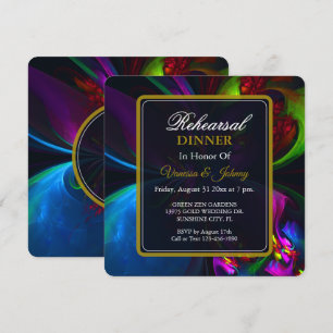 Invitación Elegante Clásico Moderno Patrón Floral #902 Boda