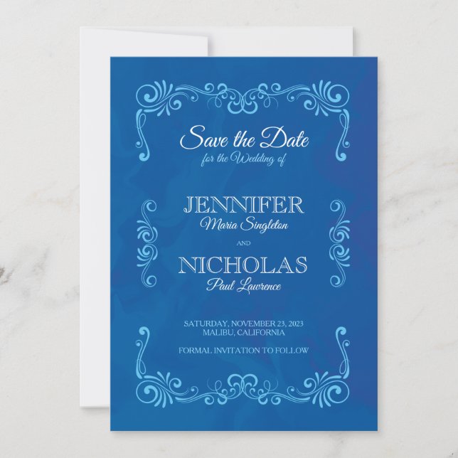 Invitación Elegante Clásico y Antiguo Boda Formal (Anverso)
