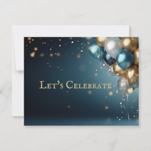 Invitación Elegante Classic Balloon Birthday Party Invitado