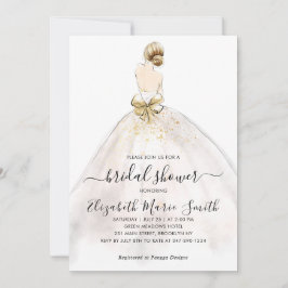 Invitación Elegante Classic Bride Boda Gown Bridal Shower