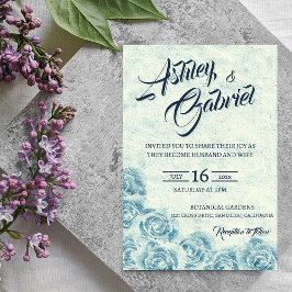 Invitación Elegante Classic Floral Rustic Wedting 2