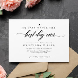 Invitación Elegante Classic Script Couples Bridal Shower