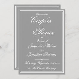 Invitación Elegante Classic Simple Parejas Personalizadas Duc