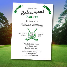 Invitación Elegante club de golf de retiro Fiesta temático Wr
