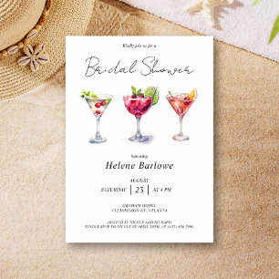 Invitación Elegante Cocktail Bridal Shower